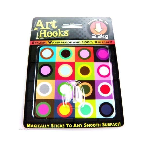 HOOKS Self Adhesive Multi Use Reusable Waterproof Art Hooks - Circles