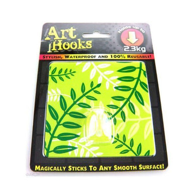 HOOKS Self Adhesive Multi Use Reusable Waterproof Art Hooks - Leaf