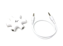 Load image into Gallery viewer, Job Lot Of 100 Headphone Splitters With 6 X 3.5mm Jacks