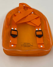 Load image into Gallery viewer, Mini Children&#39;s Rucksack Clear Orange Plastic Perfect For Party Goody Bags