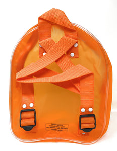 Mini Children's Rucksack Clear Orange Plastic Perfect For Party Goody Bags