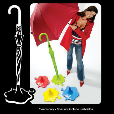 Novelty - Umbrella Stand Free Standing Fun Puddle Effect In RED