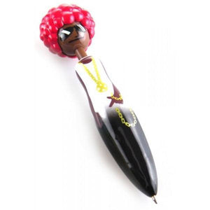 Red Afro Head Novelty Ballpoint Pen