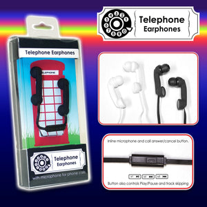 Telephone Design Earphones -Black